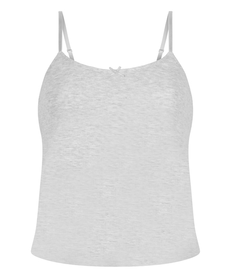 Pointelle pyjamastop, Grå