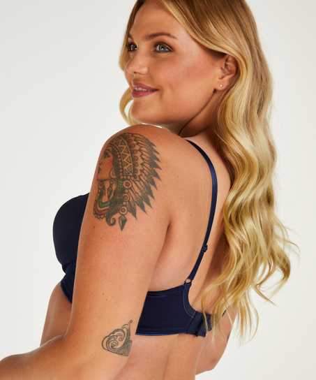 Ikke-formstøbt minimizer bøjle-bh Nina, Blå