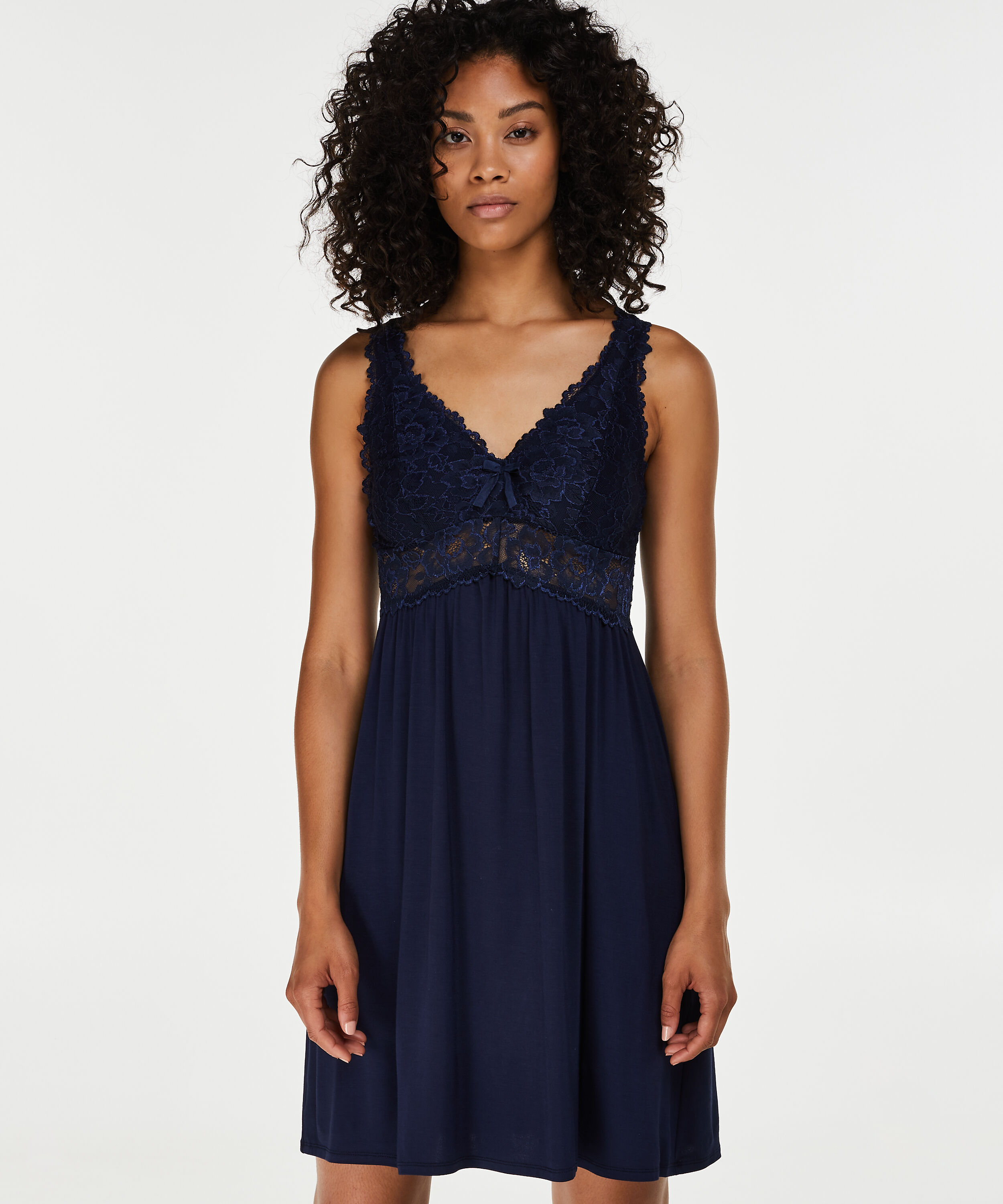 Modal Lace natkjole, Blå