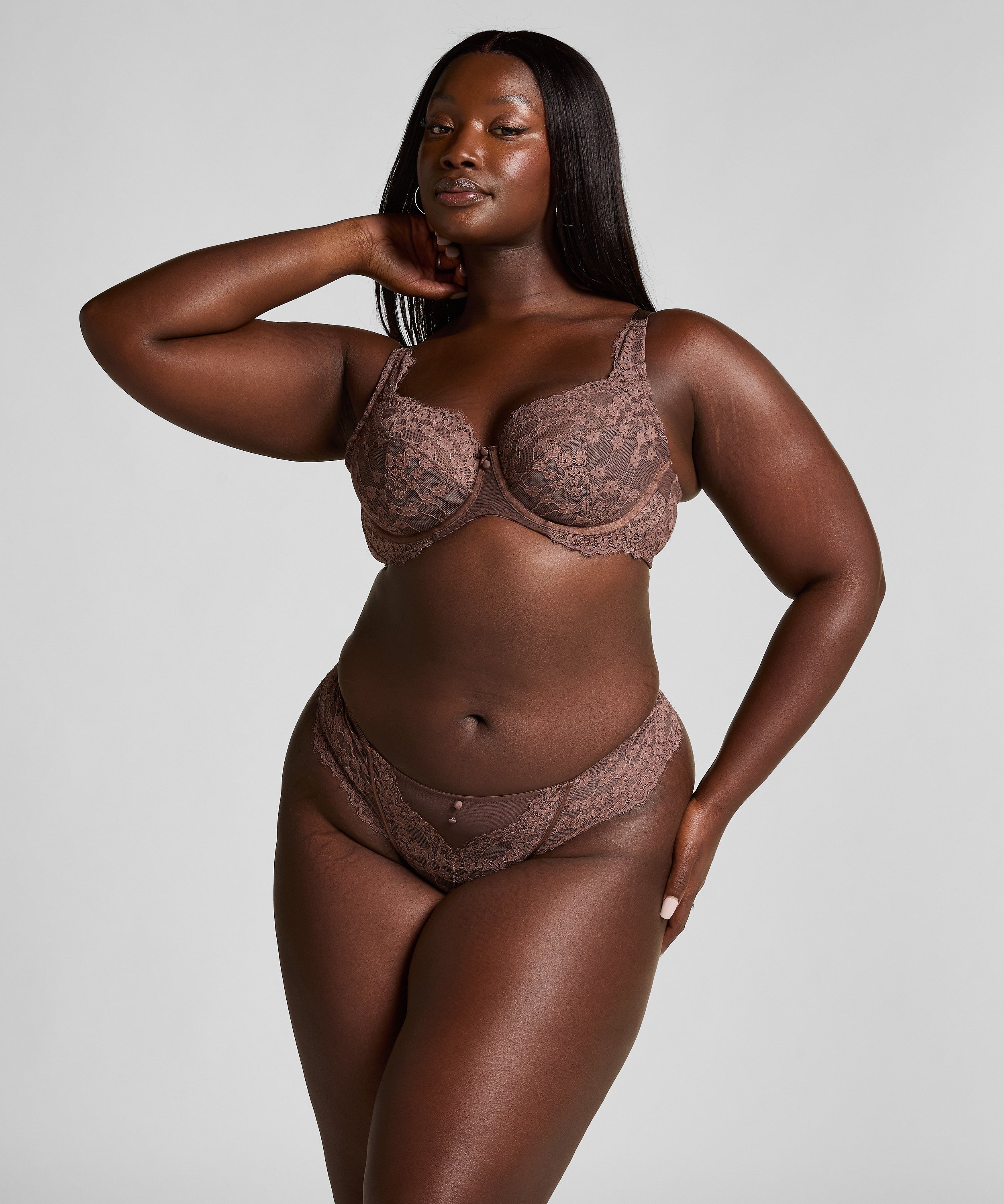 Ikke-formstøbt bøjle-bh Daisy, Brun, main