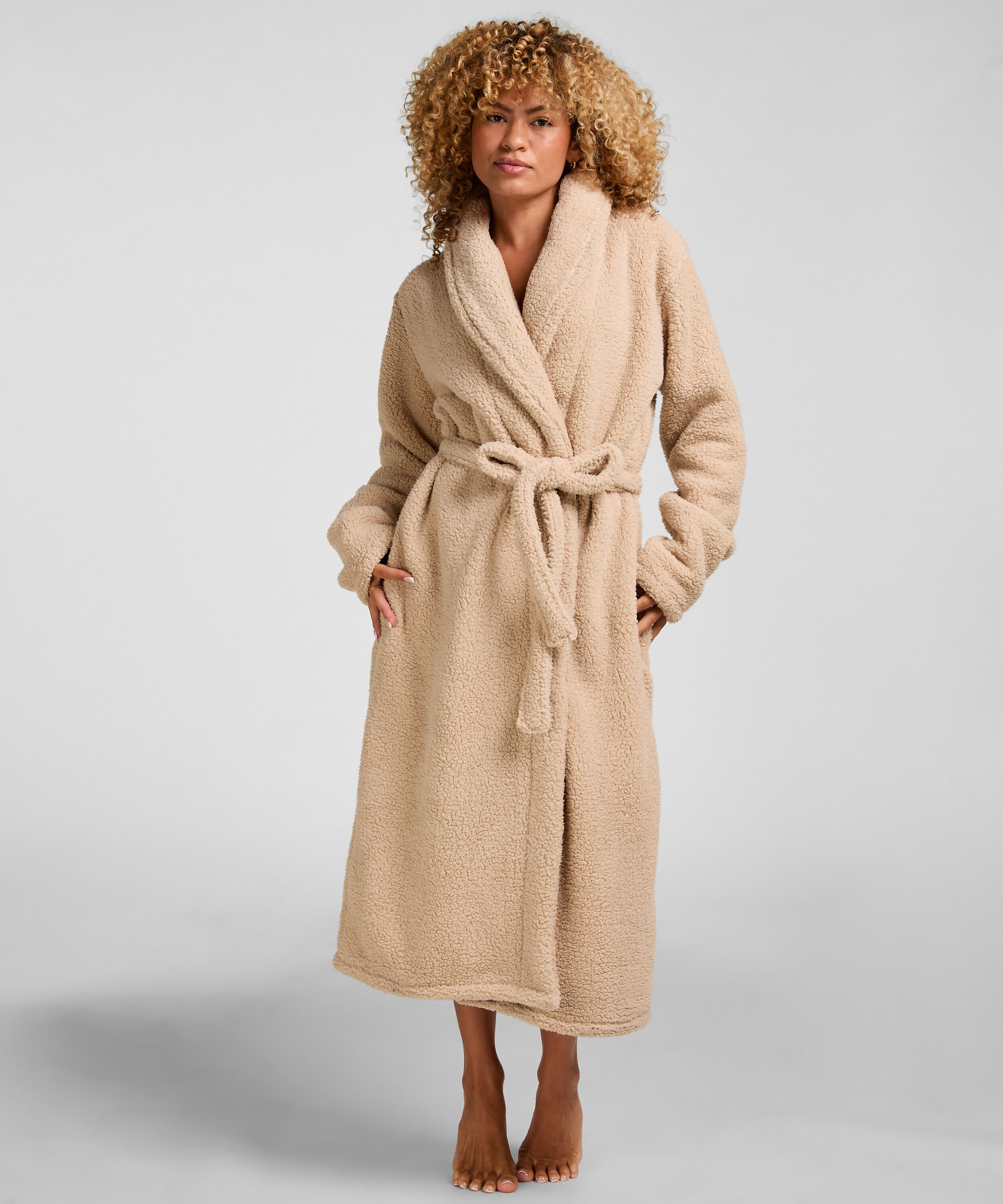Badekåbe Fleece, Beige