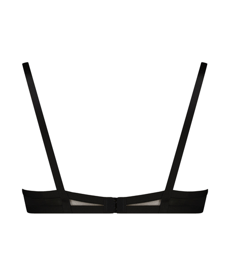 Formstøbt bøjle-bh med halv skål Seductress, Sort