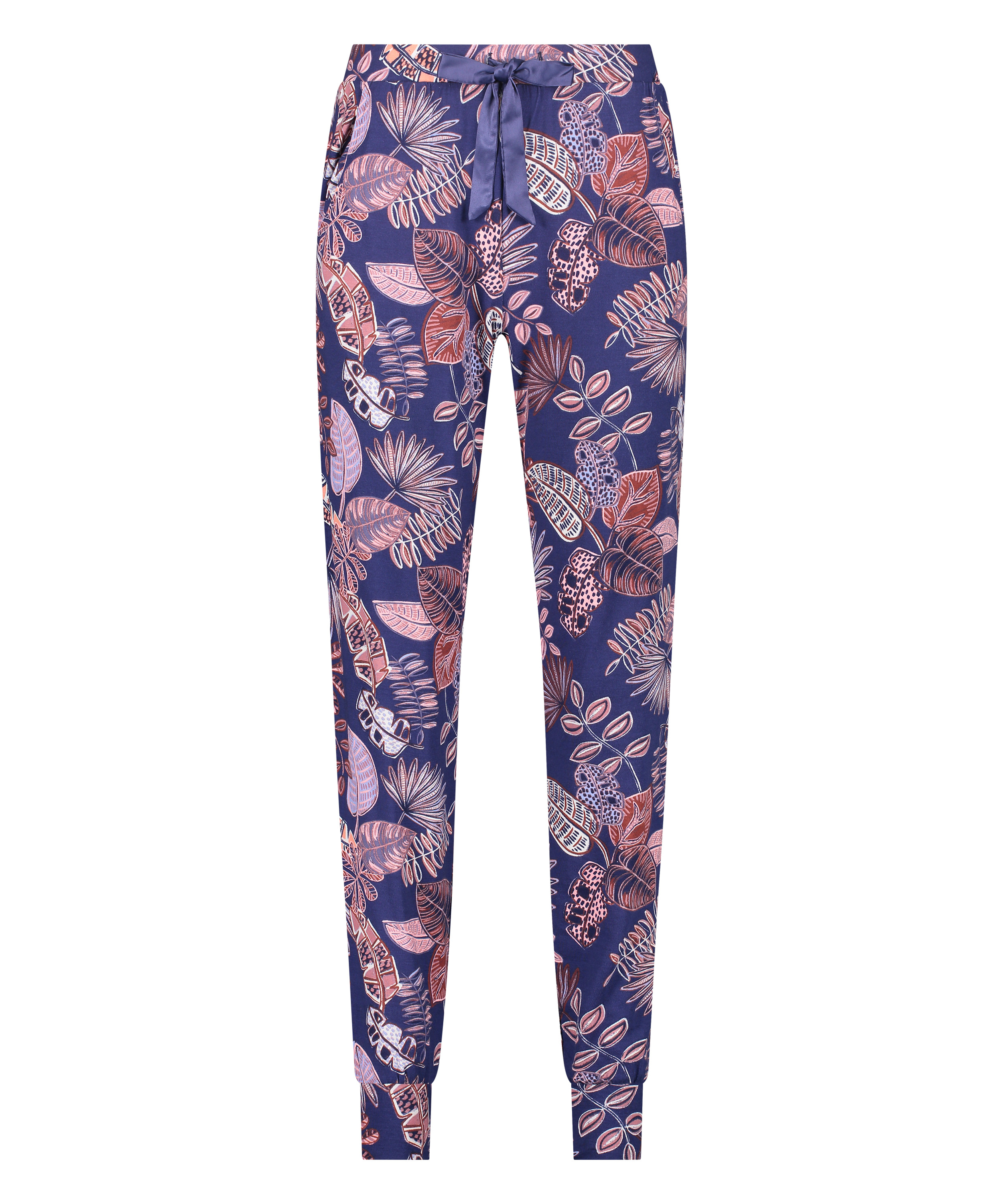 Petite Pyjamasbukser Jersey, bl&aring;, main