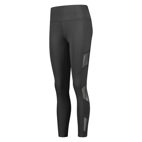 HKMX High waisted sport legging mesh, sort
