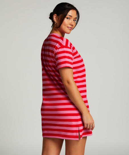 Natskjorte rund hals, Lyserød