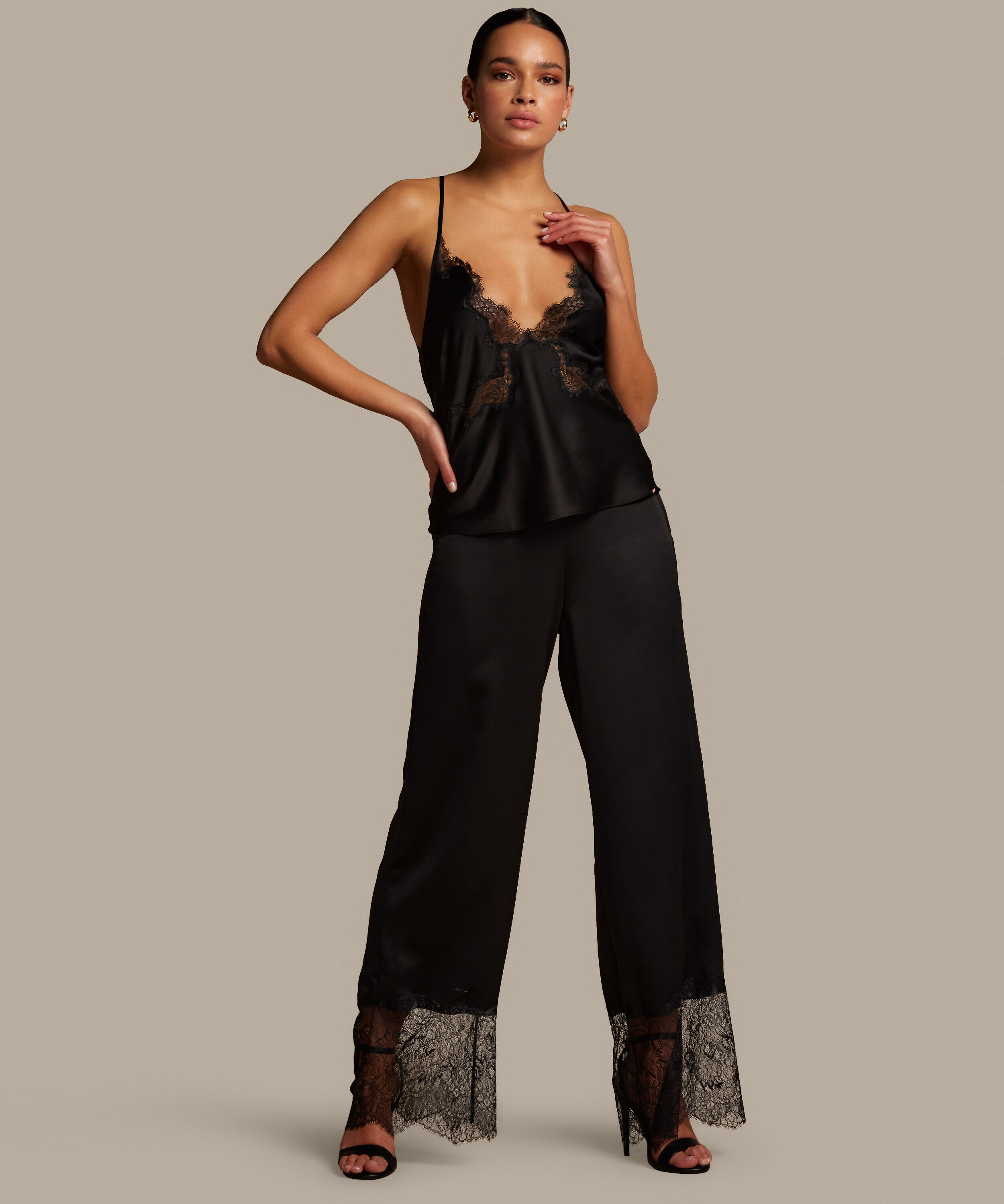 Blondebukser med brede ben Sophia