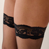 Stay-ups 15 Denier Lace Anti Ladder, Sort