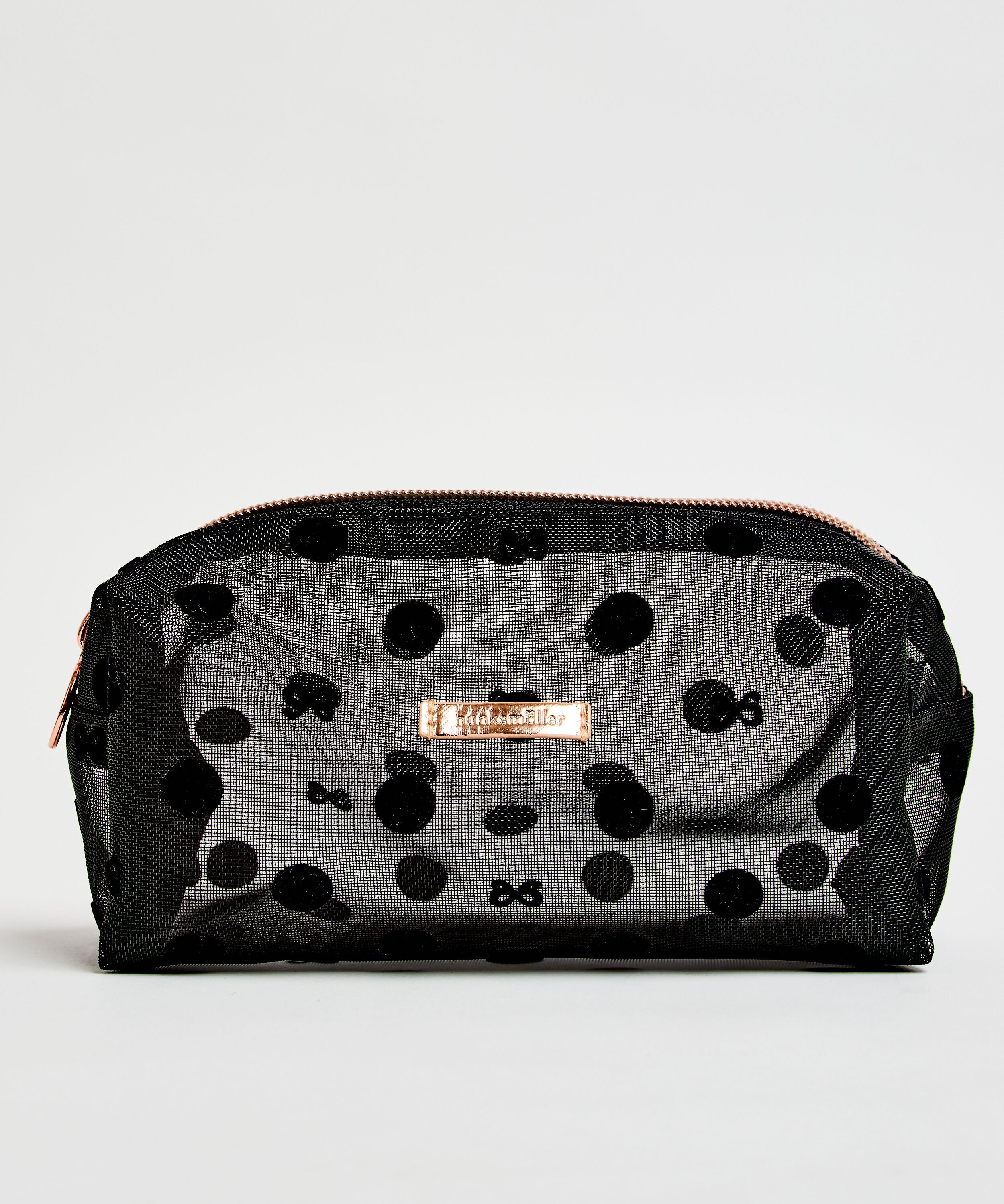 Dot Mesh makeuptaske, sort