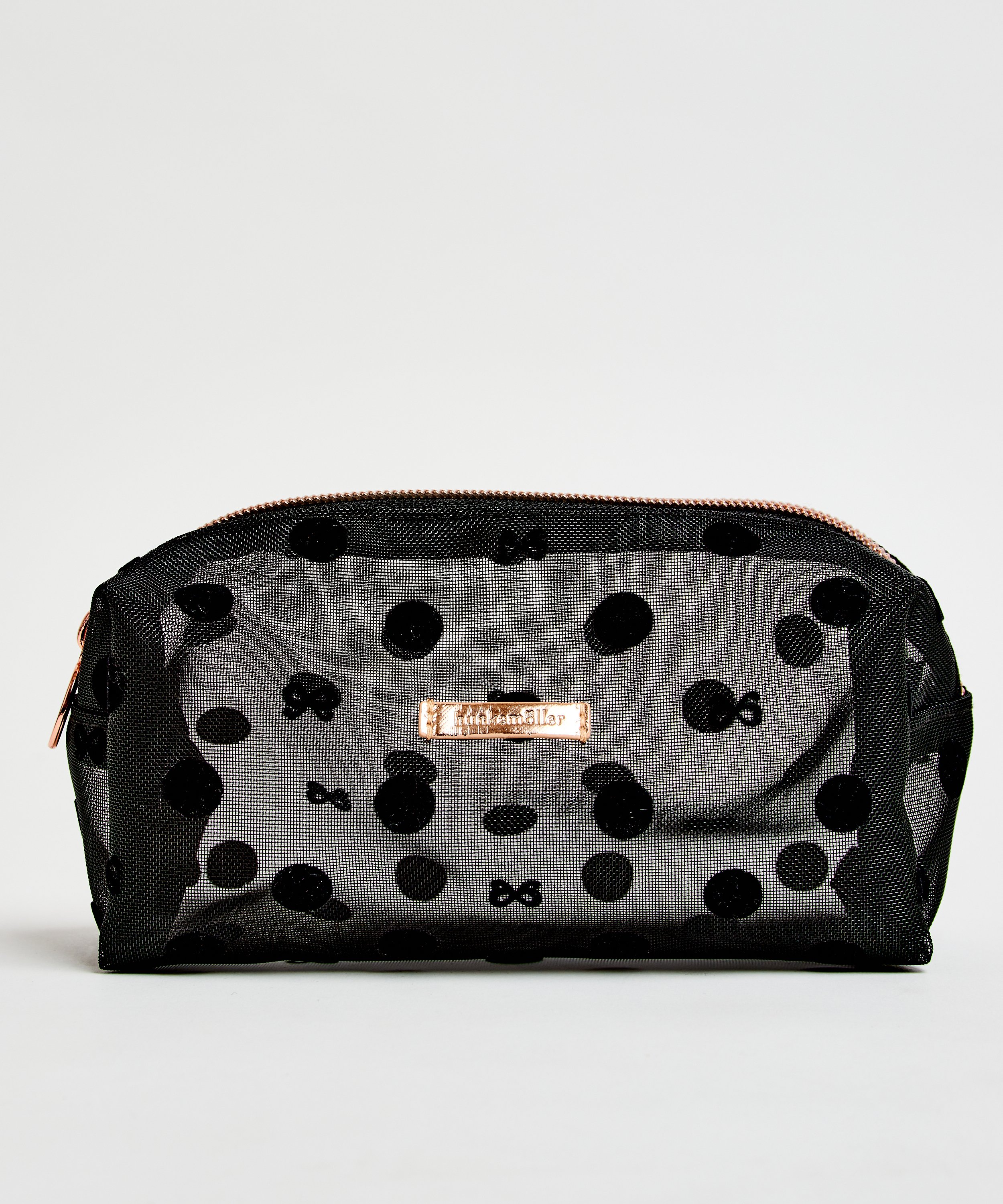 Dot Mesh makeuptaske, sort, main