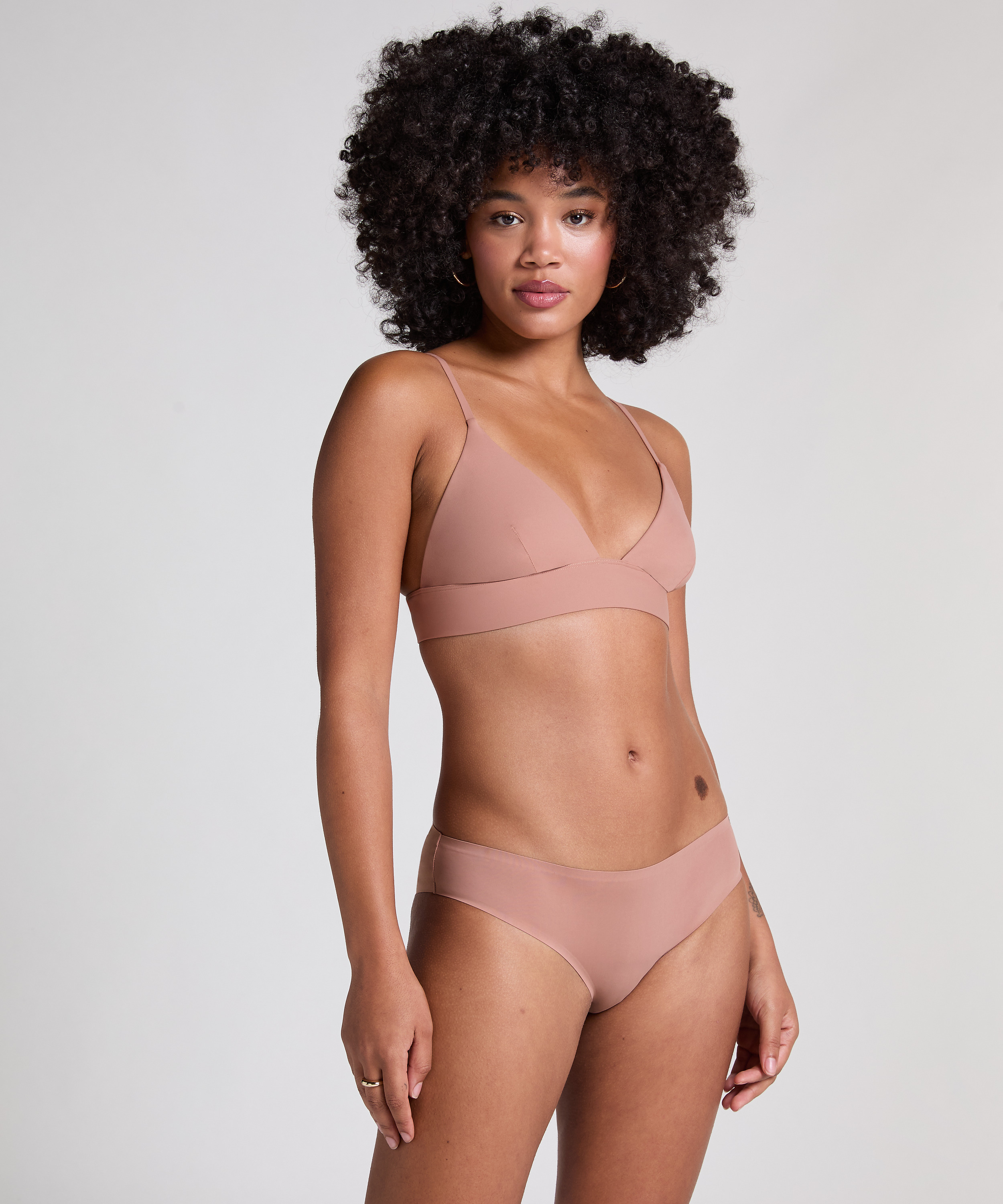 Smooth Triangle Bralette, Brun, main