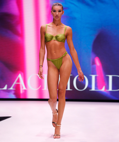 Ikke-formstøbt bikinitop med bøjle Palm, grøn