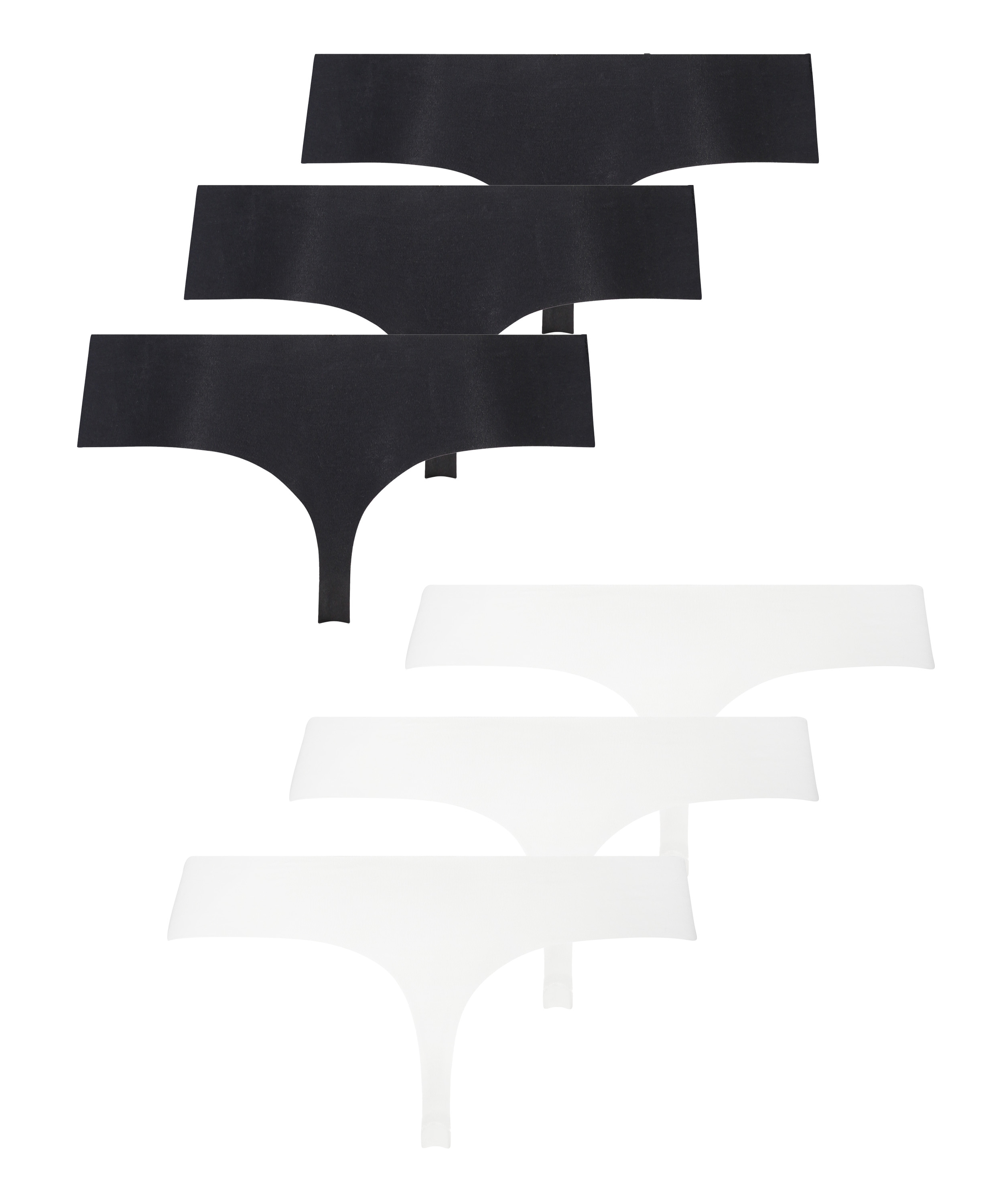 6-stykspakning usynlig g-streng, hvid, main