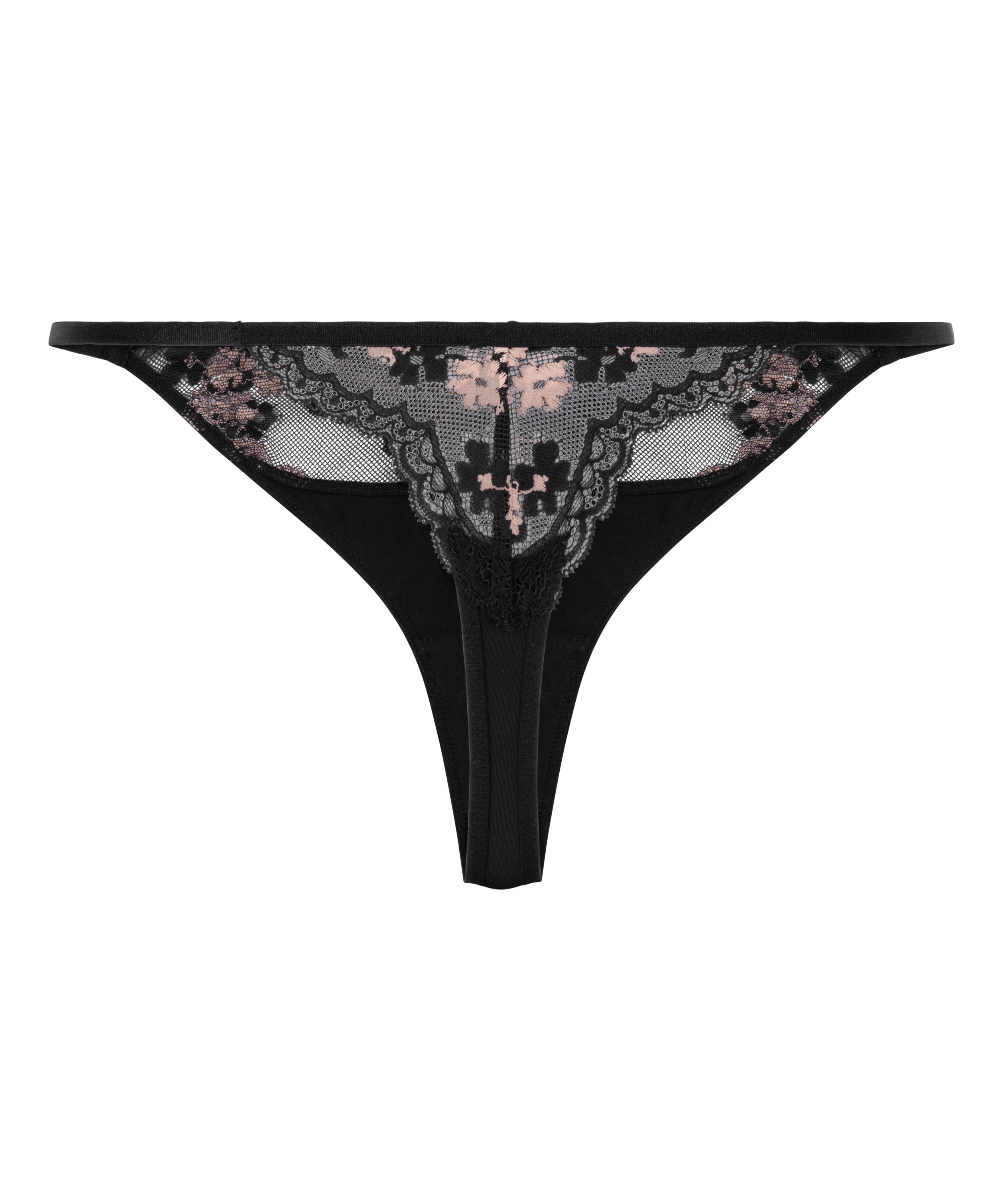 Piper g-streng, sort, main