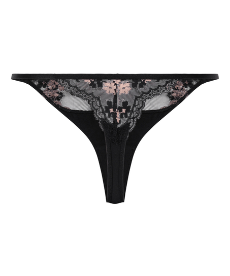 Piper g-streng, sort