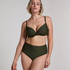 Høj talje Cheeky Shaping Bikini-Bund Luna, grøn