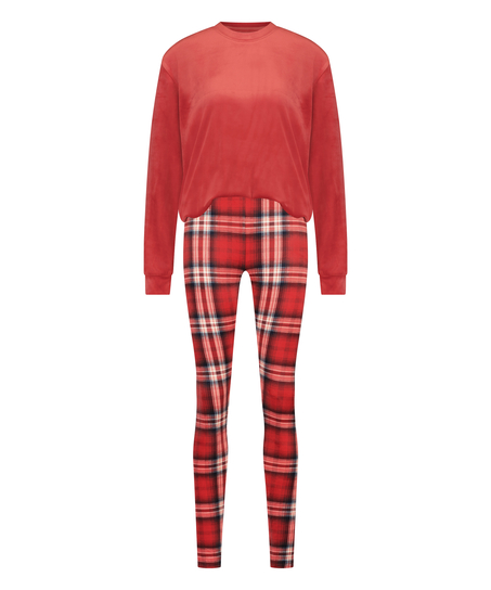 Pyjamasæt med taske, rød