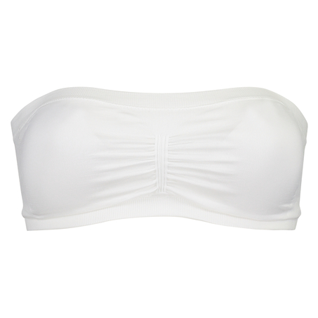 Seamless bandeau-top, Hvid