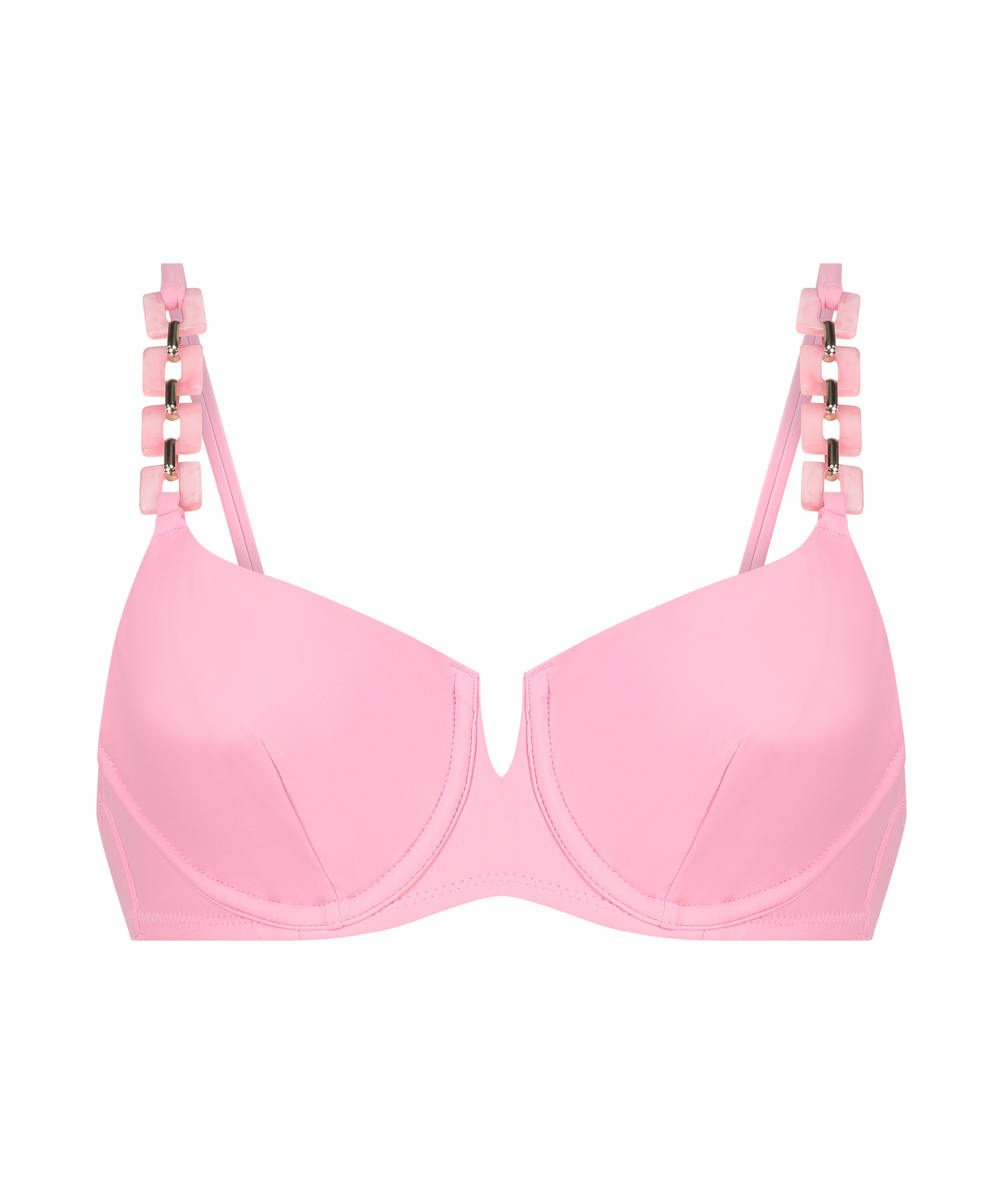 Ikke-formstøbt bikinitop med bøjle Aruba, pink, main