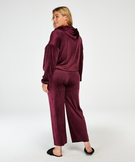 Pyjamasbukser velour, rød