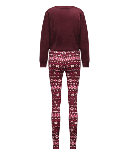 Pyjamasæt med taske, rød