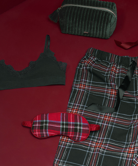 Sovemaske Flannel, Rød