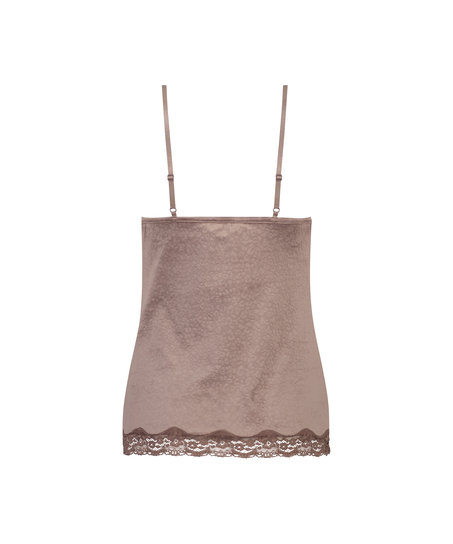 Velours Lace cami, Brown