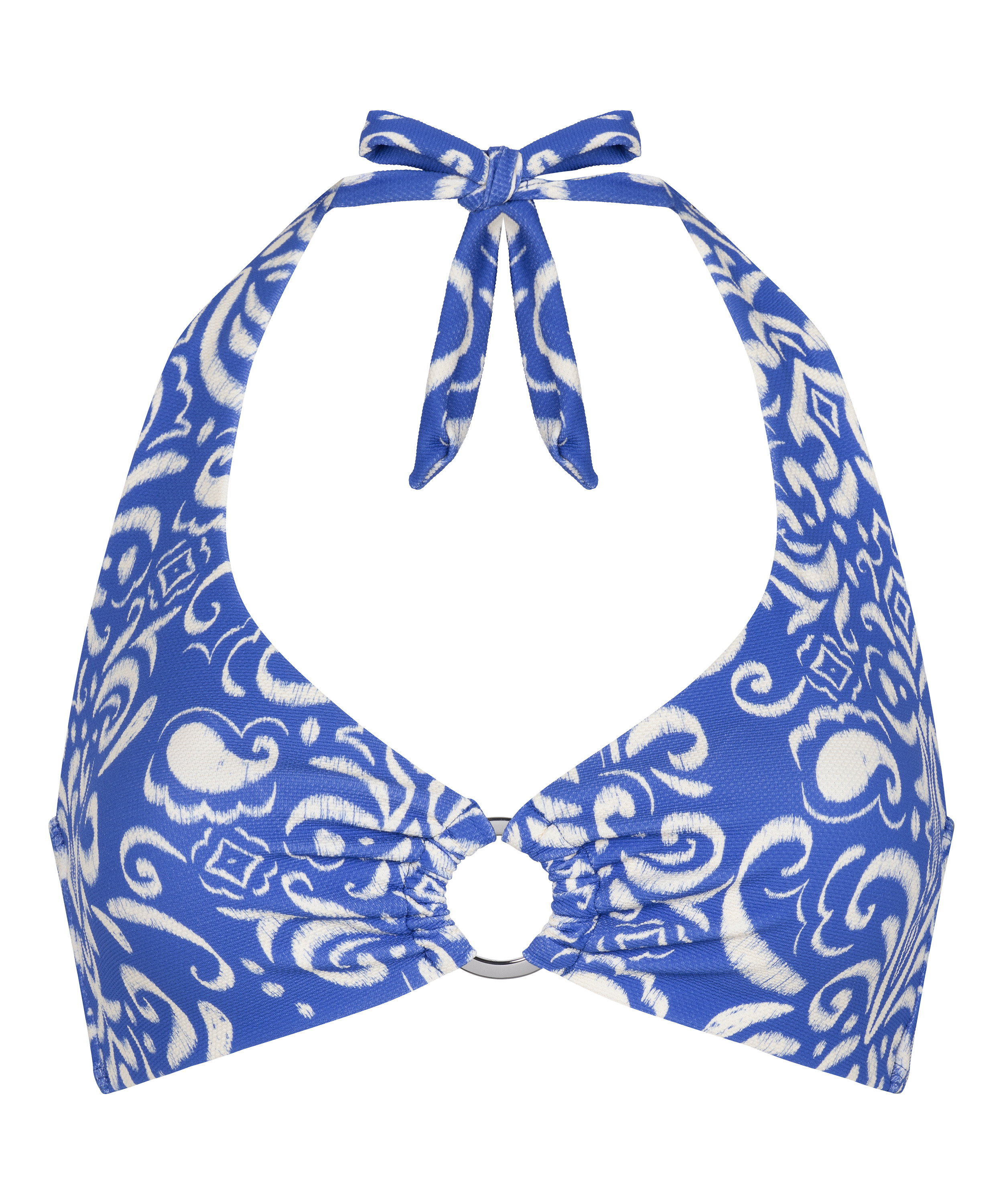 Cancun Crop-top med halterneck, Blå, main