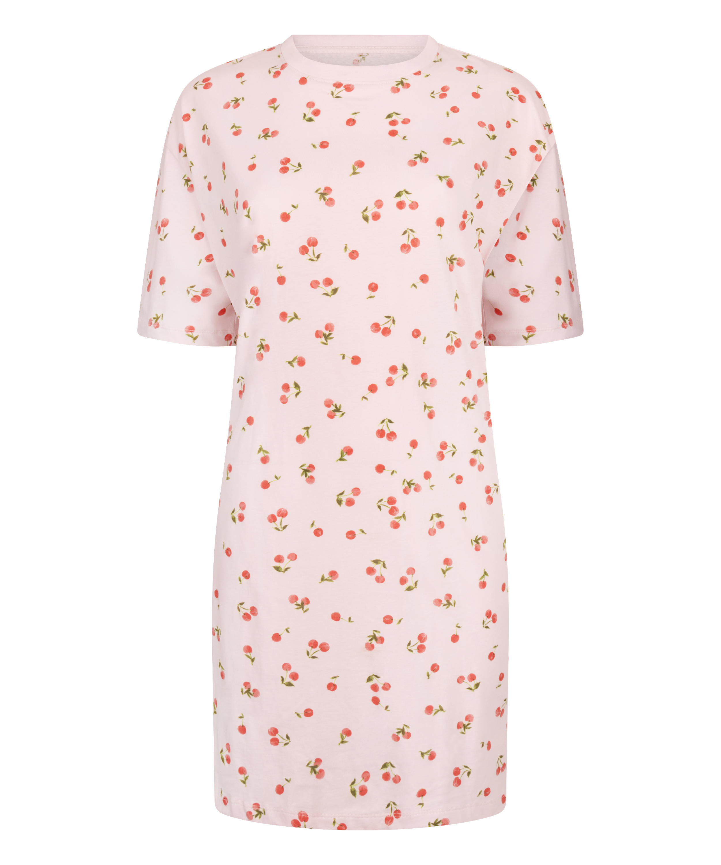 natkjole med rund hals, Lyserød, main