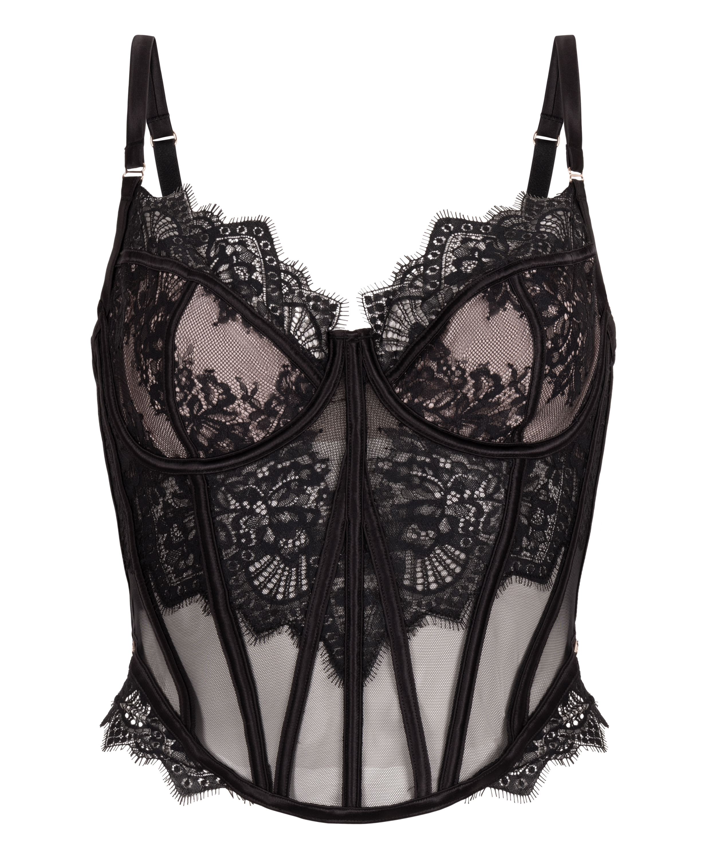Bustier Zoe, Sort, main