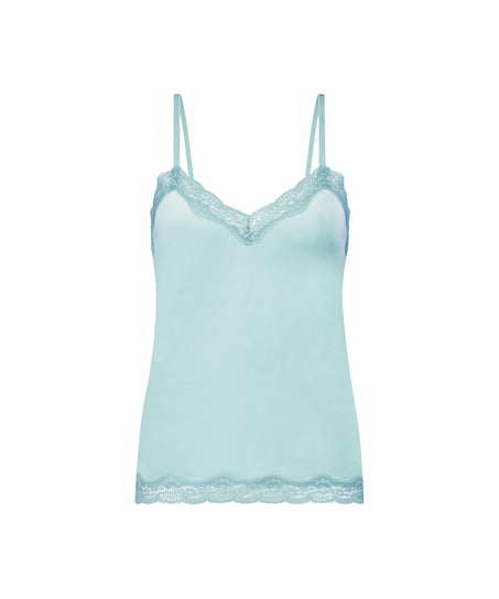 Cami top Velours Lace, Grøn