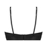 Ikke-formstøbt longline bøjle-bh Luna, Sort