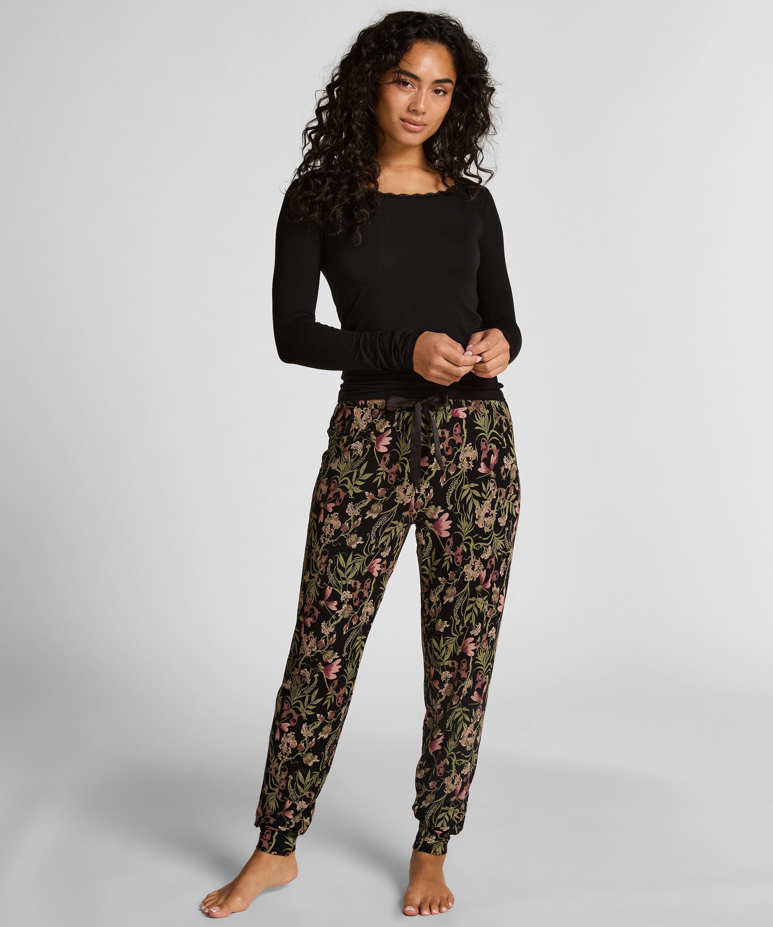 Pyjamasbukser Jersey, Sort