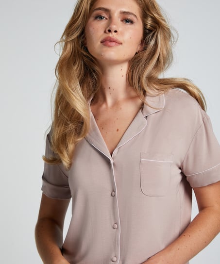 Kortærmet jerseyjakke Essential, Beige