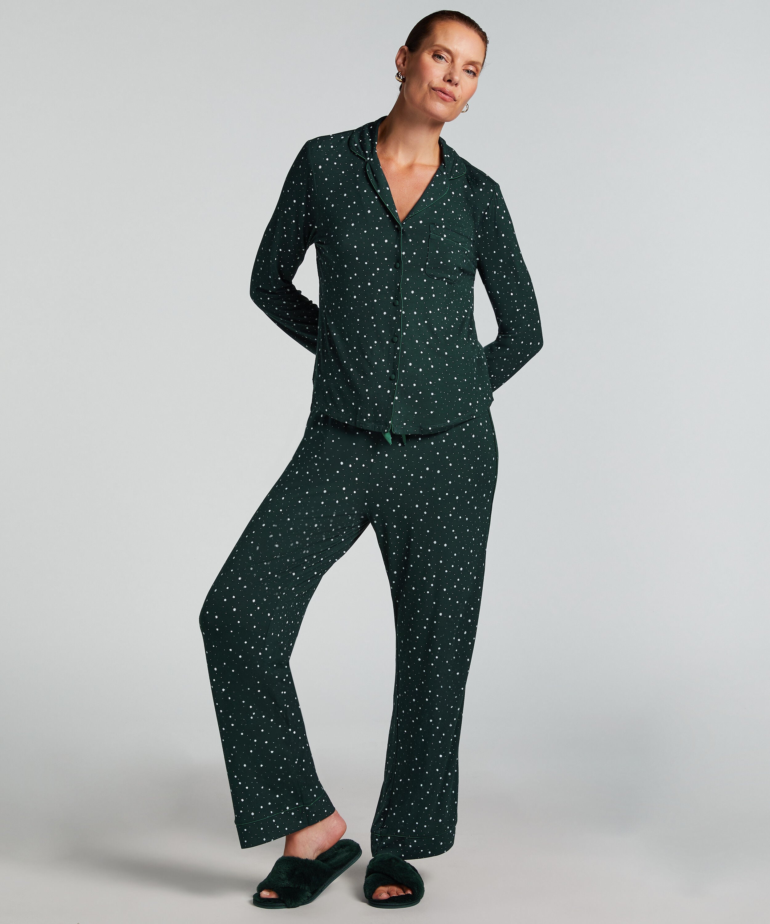 Pyjamasbukser Jersey, Grøn