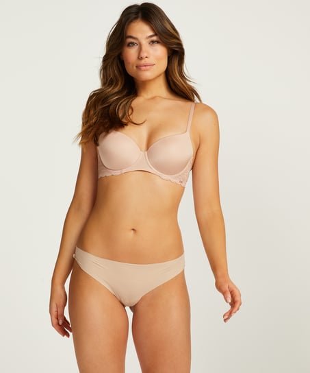 Usynlig basis-g-streng, Beige