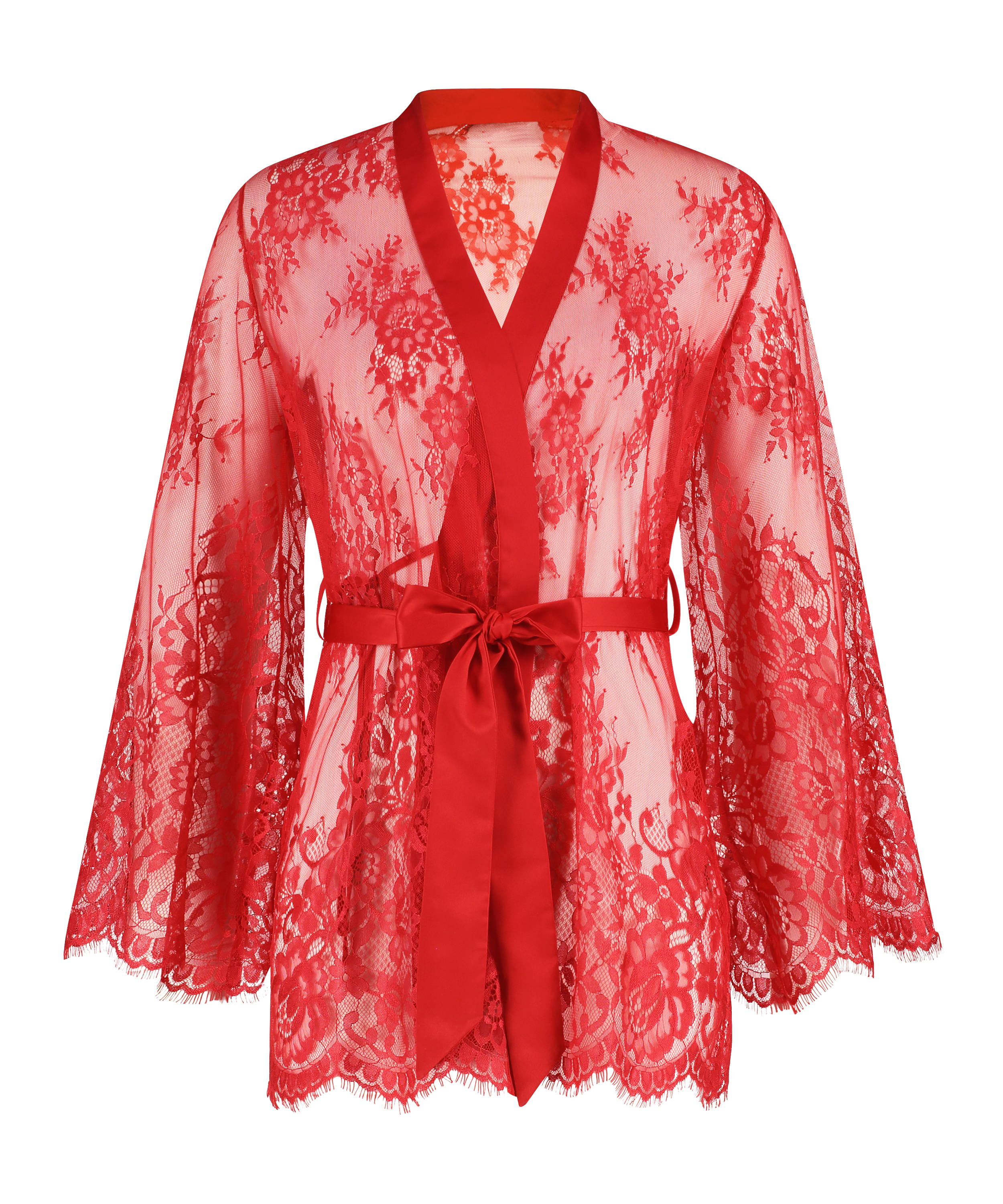 Lace Isabelle kimono, rød, main