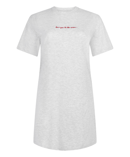 Natskjorte rund hals, Gr&aring;