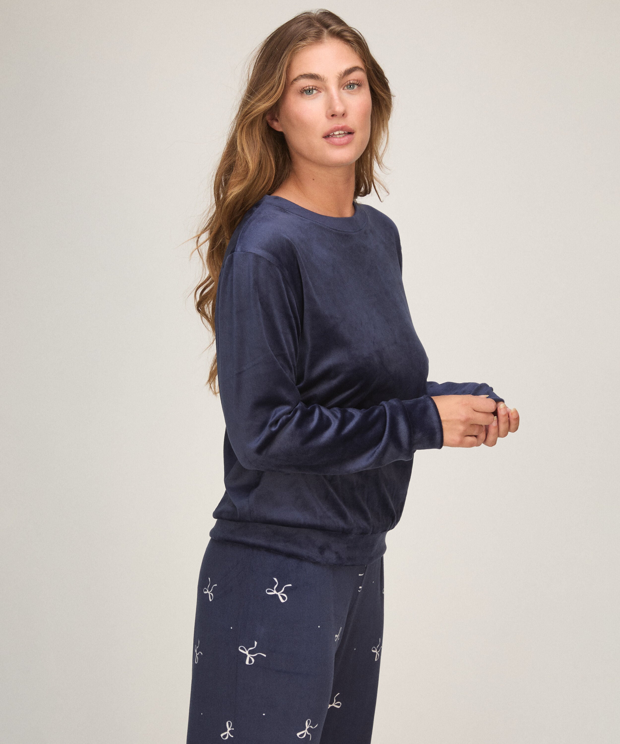 Pyjamas Sæt Velour, Blå