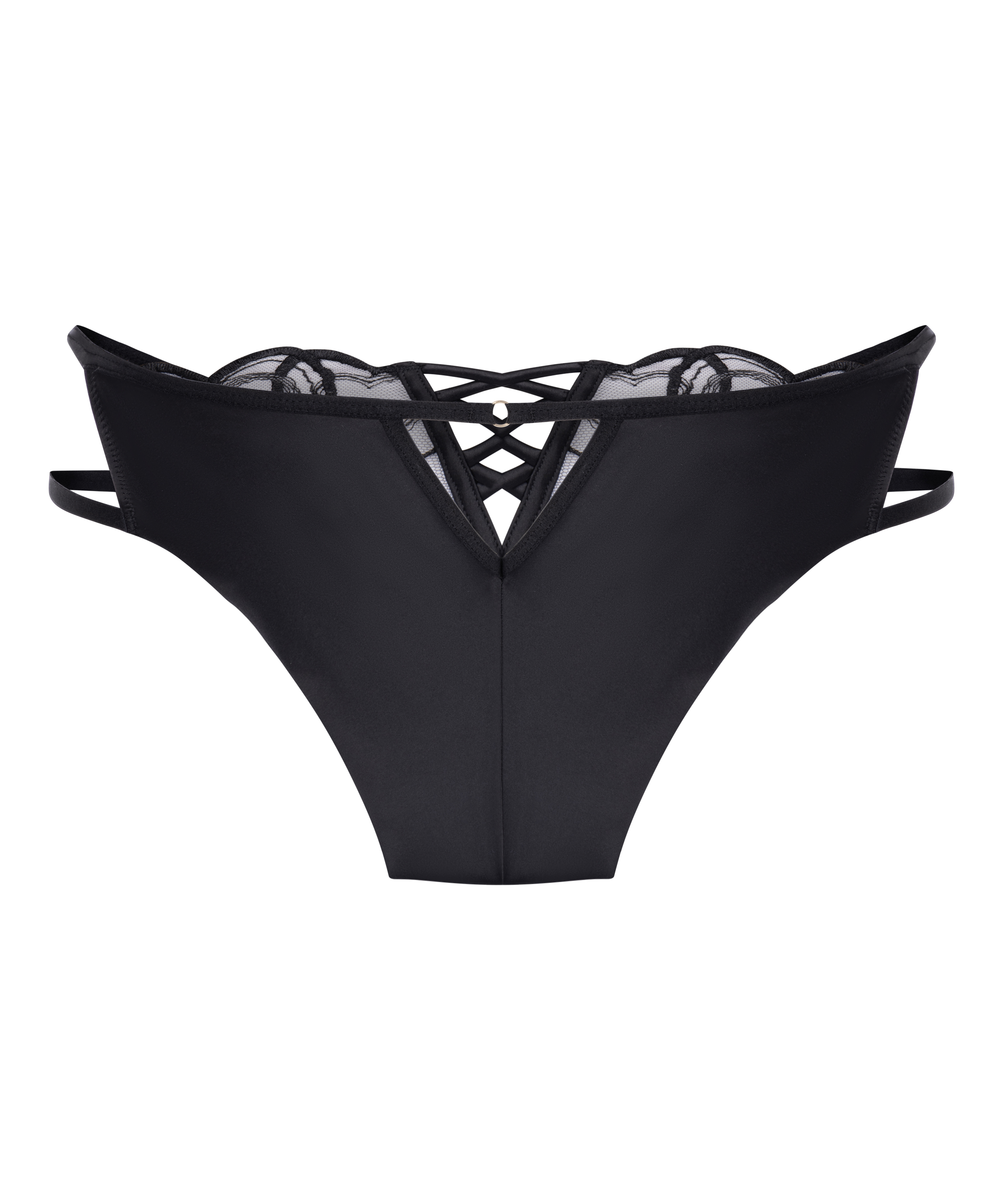 Olivia brasiliansk trusse med h&oslash;j benudsk&aelig;ring, Sort, main