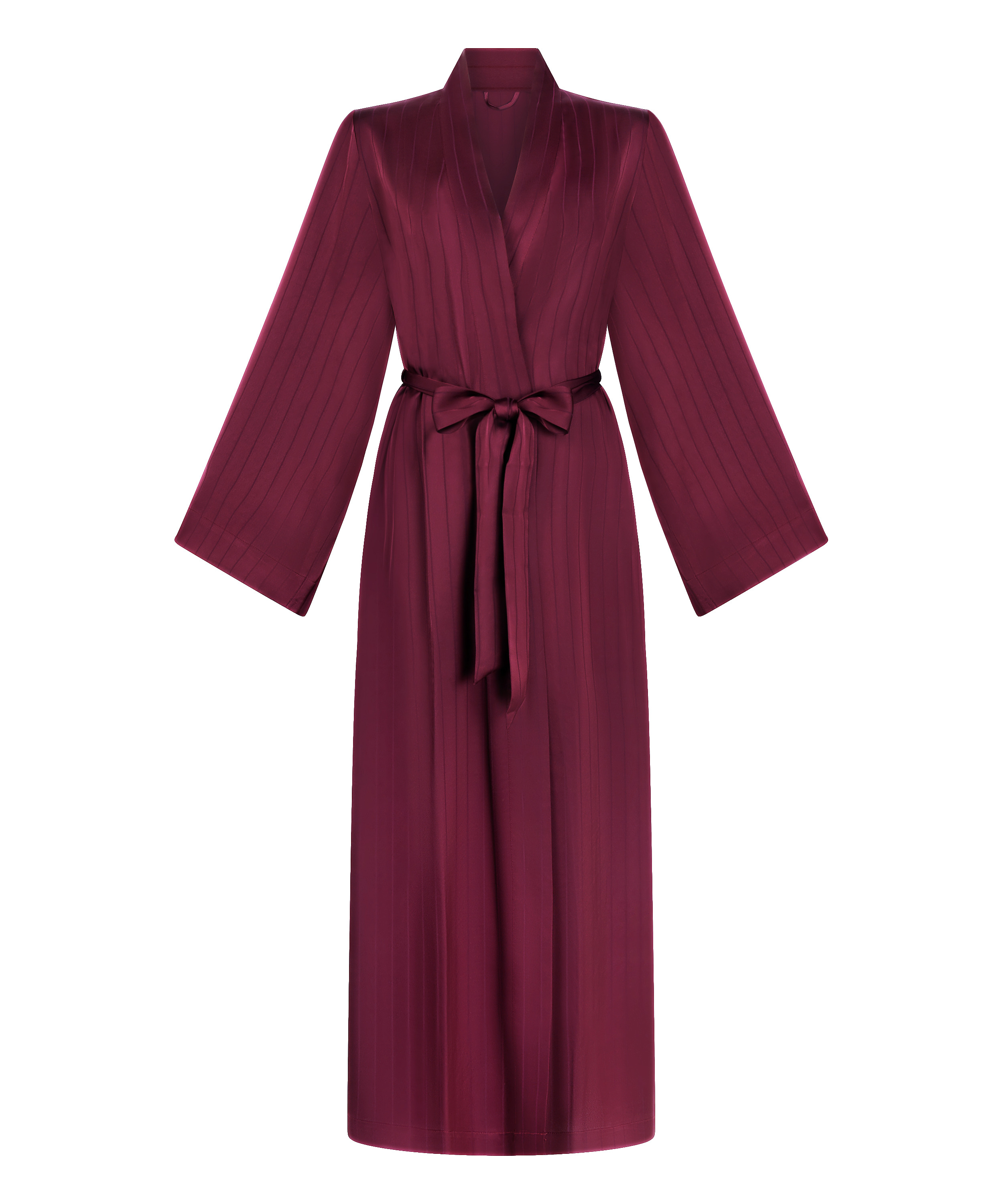 Nålestribet satinkimono, Lilla, main