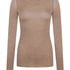 super soft b&aring;dhals bluse med cashmere, Brun