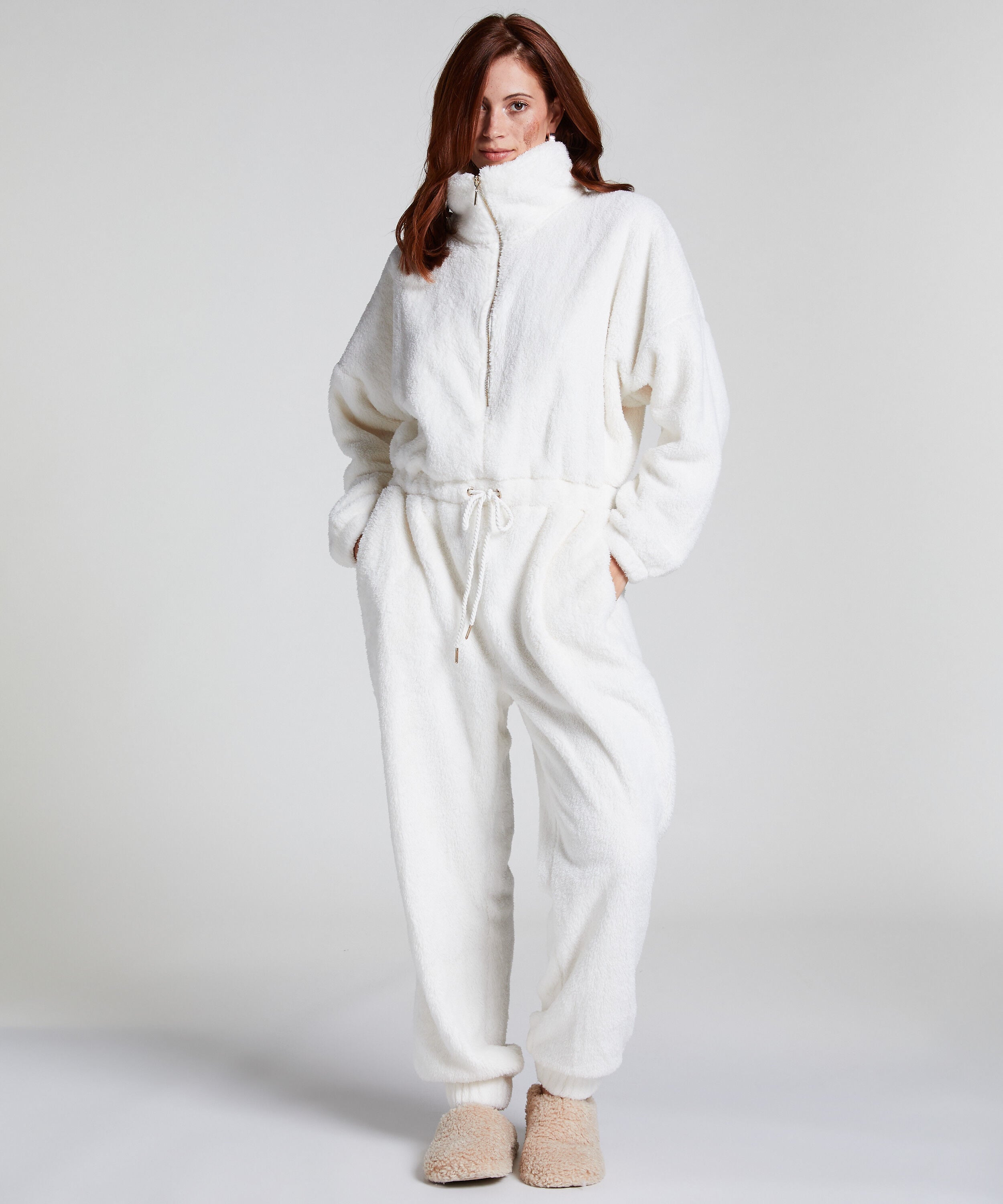 Onesie Fleece, Hvid