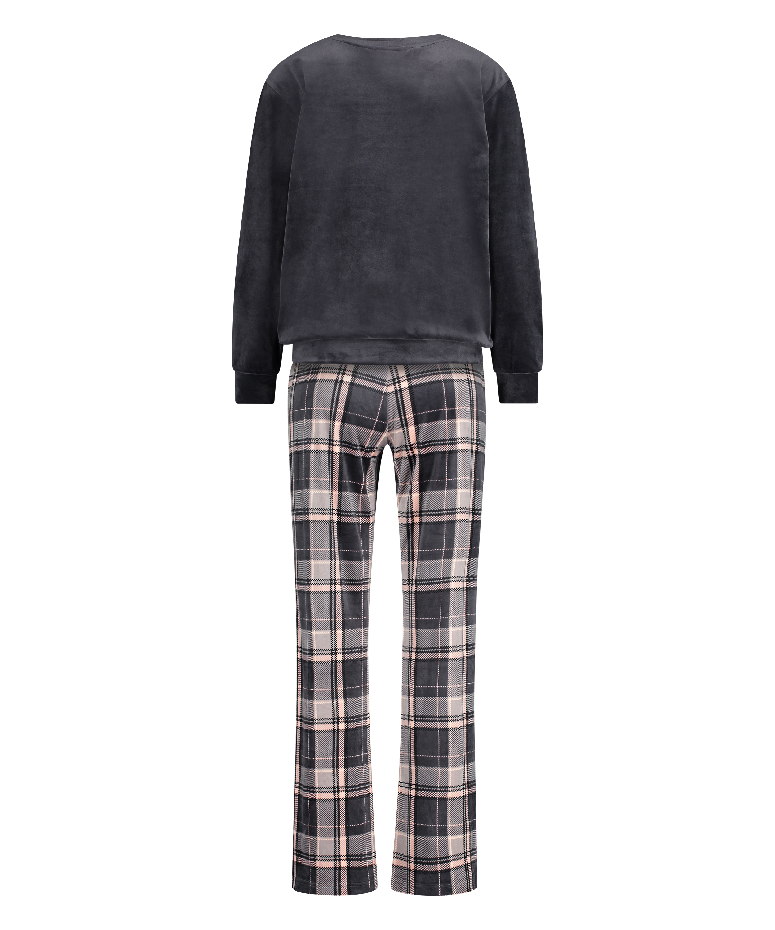 Velour pyjamassæt, Grå, main