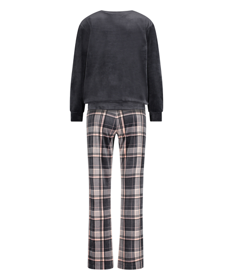 Velour pyjamassæt, Grå