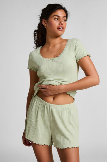 Hunkemöller Pointelle shorts Grøn