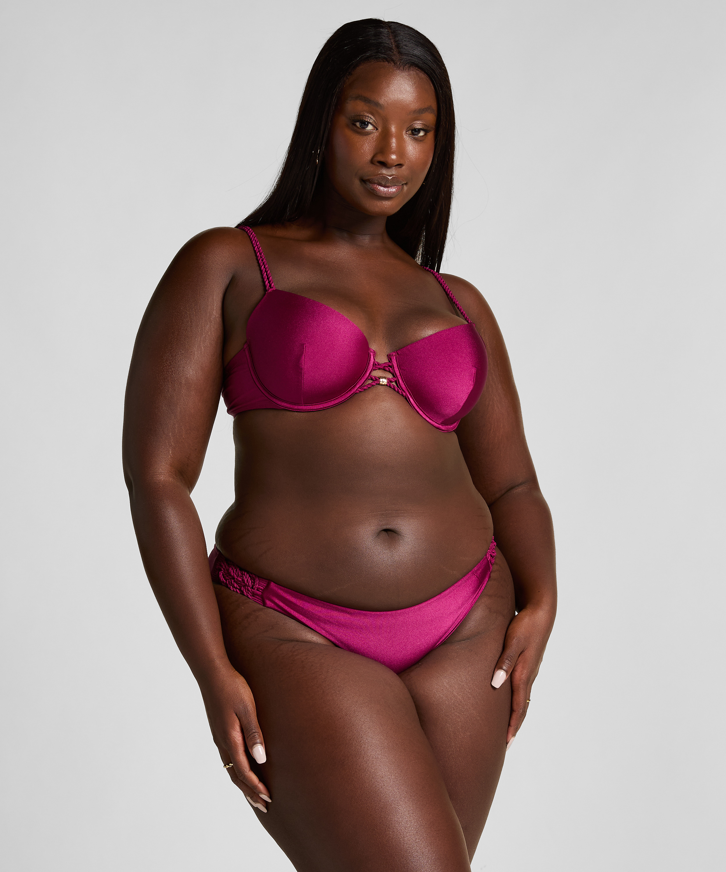 Marrakech formstøbt bikinitop med bøjle, Rød, main