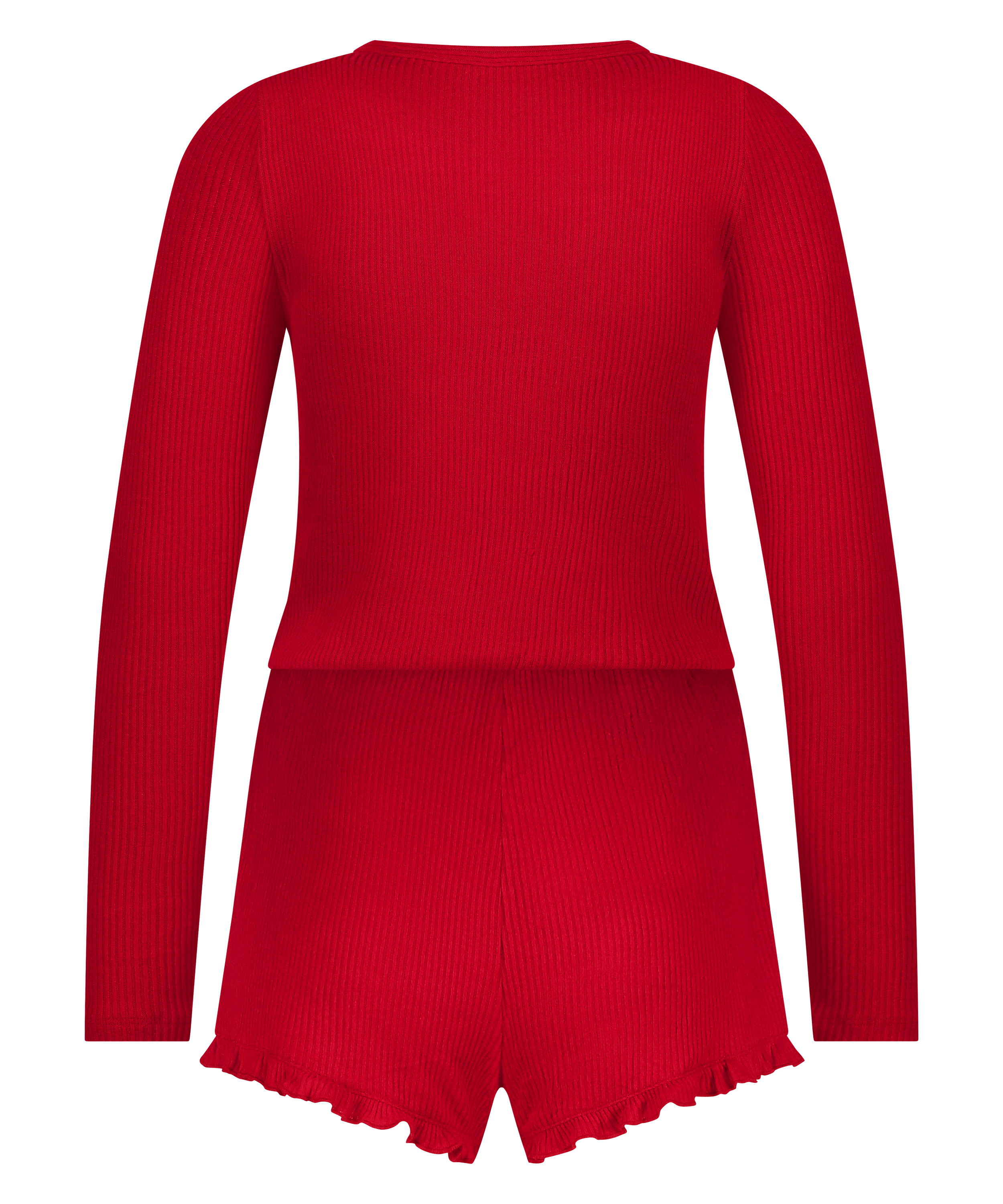 Børstet, kort onesie, Rød, main