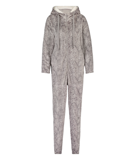 Onesie Flannel fleece, Grå