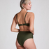 Høj talje Cheeky Shaping Bikini-Bund Luna, grøn