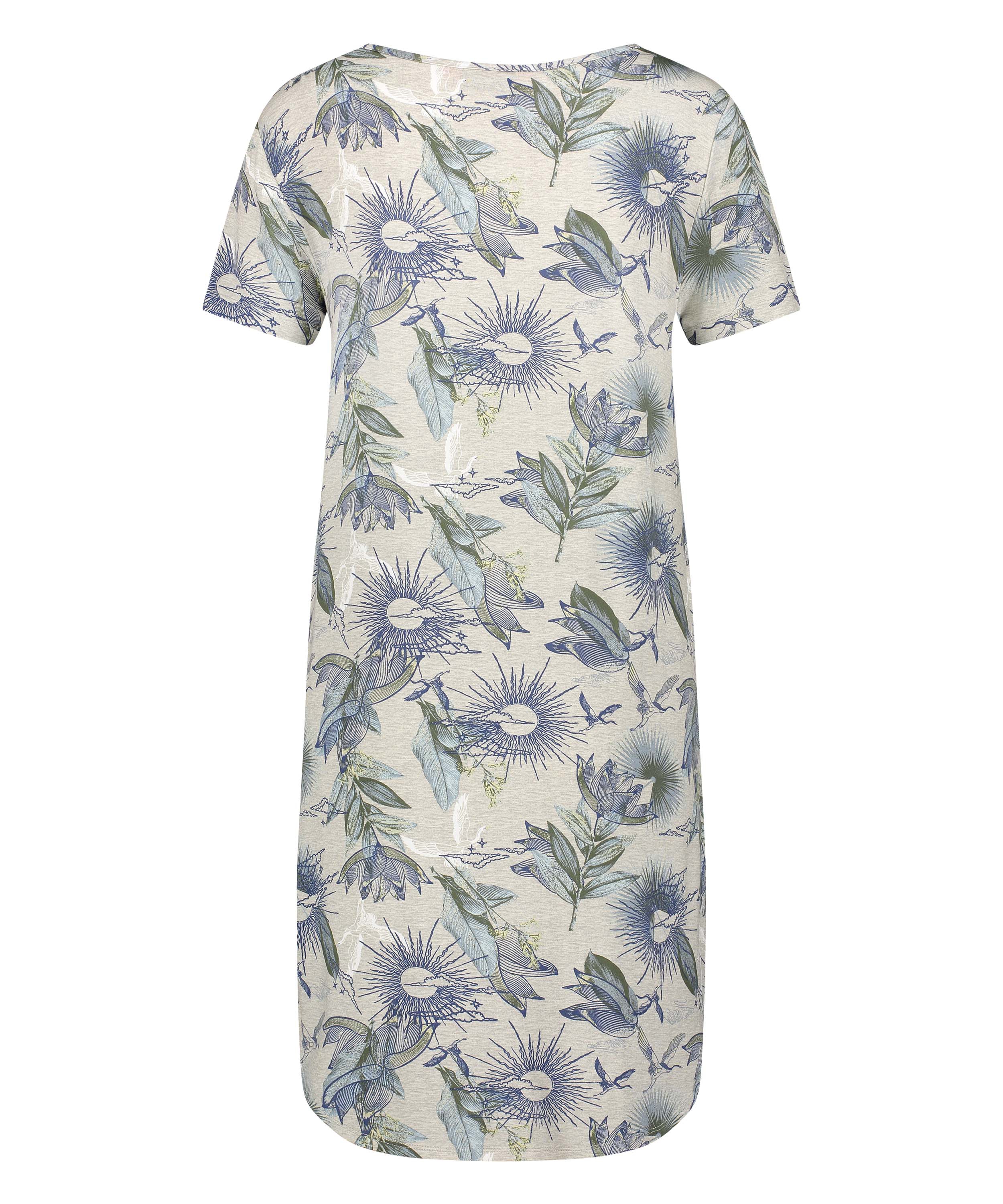 Natkjole med korte &aelig;rmer Jersey, Beige, main